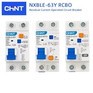 NXBLE 63Y RCBO 1P-4P 6kA 63 Amp Type C D 230V 400V Residual Current Circuit Breaker Earth Leakage Protective Switch CE