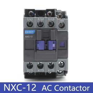 NXC 12 3 Pole AC Contactor 12A DIN Rail Mounted Three Phase Coil Voltage AC 220V 36V 110V