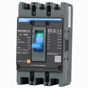 NXM Series Molded case Circuit Breaker with Frame Current of 63A 4P and Breaking Capacity of S [25kA] Thermal Magnetic Type