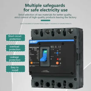 NXMLE Series 4P Plastic Case Residual Current Circuit Breaker 125A Non Delay Type