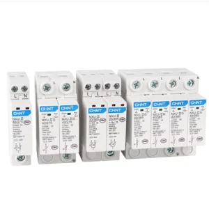 NXU II Series T2 SPD 40kA 385V Modular Surge Protector 1P 2P 3P+N 4P Industrial Lightning Protection Device