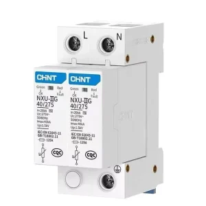 NXU IIG 2P 40kA 1000V T2 DC Surge Protector PV Solar System SPD DC Lightning Protection Industrial Device Plastic CN China