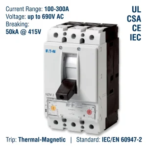 NZM Series NZMB2-A160-NA 160A 3P 480V CE UL CCC ISO Molded Case Circuit Breaker MCCB for Electric Power Systems Control