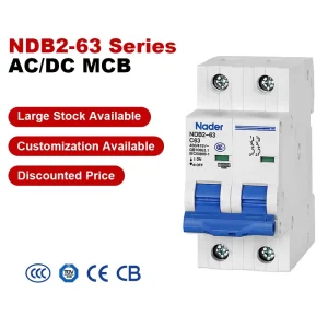 Nader NDB2 63 B Type 1 63A AC DC Circuit Breaker with CCC CE for Home Panels