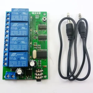 New 4 Channel DTMF Audio Decoding Relay Control Module AD22B04 for Electromagnetic Applications with 10A Load Current