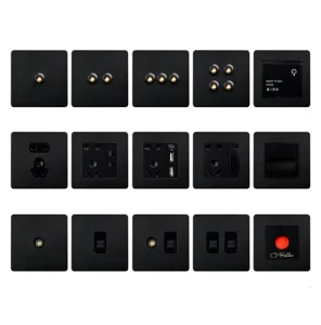 New Arrived UK Standard Vintage Toggle Switch Matte Black Brass Lever Wall Light Switch