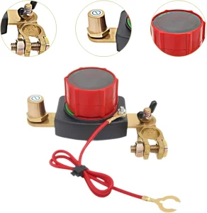 New Digital Voltmeter Display 12V 24V 2 Pole Battery Disconnect Switch with Copper Terminals for RV Auto Boat Marine