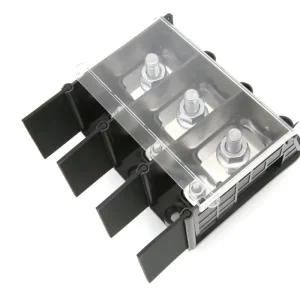 New Energy Through Panel Terminal Block 5P 100A 800V Heavy Duty Screw Terminal for Energy Storage Distribution Cabinet