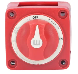 New HM 6006 M Series 300A 48V Single Circuit Rotary 2 Position Red Battery Disconnect Switch for Marine RV Boat Yacht
