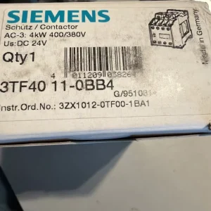 New and Original 3TF40 110BB4 Contactor 4KW Coil 24VDC Stock in Warehouse