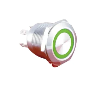 New type ONPOW 19mm CE, ROHS micro travel pin terminal illuminated momentary metal push button switch