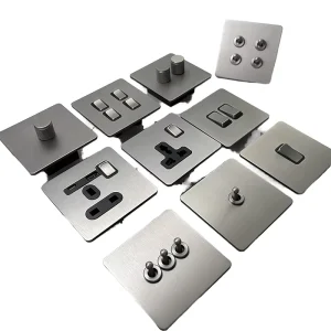 Niva Modern Satin Nickel Light Wall 2 Way Toggle Switch Custom Stainless Steel Panel Electric Switches 16A Easy Installation for