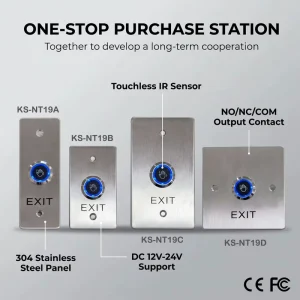 No Touch Exit Button Touchless Infrared Sensor Switch Door Release Switch for Access Control Hospital Office Security