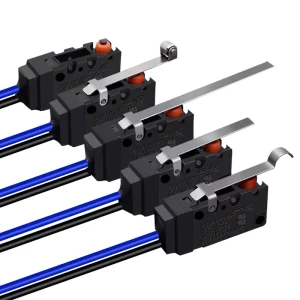 Normally Open 10A 125/250VAC 20A 24VDC 30VDC Micro Switches Waterproof Micro Limit Switch With Long Metal Roller