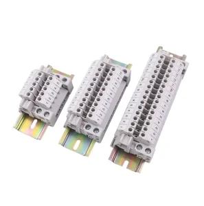 Nylon PA66 Copper Brass Electrical Terminal Block Universal UK Terminal Block UK2.5B~95N Feed Screw Din Rail Terminal Block