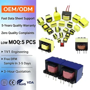 OEM High Frequency 50kHz-200kHz Single Phase 380V 480V 36V 220V 230V 24V 12V 5V CE/ROHS for Power Transformer