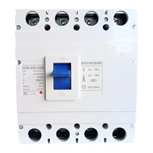 OEM MCCB 4 Pole 630A 400V Molded Case Circuit Breaker 35kA Breaking Capacity Thermal Magnetic Trip Unit