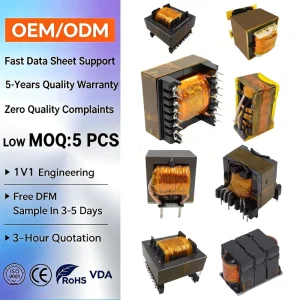OEM ODM 250W 400W 50kHz-200kHz Ferrite Core High Frequency Transformer for Medical Equipment Voltage Conversion CE/ROHS