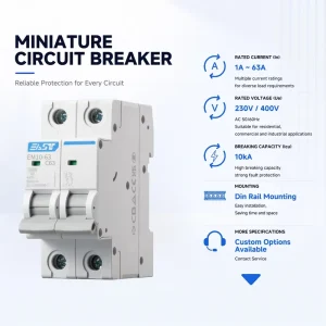 OEM ODM DC MCB DC Miniature Circuit Breaker 63A 80A 100A 125A 1P 2P 3P 4P EM10 63