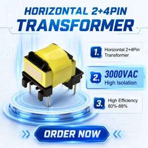 OEM ODM EE13 High Frequency Transformer 2+4 Pin 10W 12V for Smart Device Power Adapter Custom Winding Factory Supply