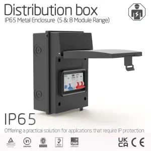 OLDLANG DB65 5 IP65 Custom 450V 63A Outdoor Waterproof Metal Enclosure Distribution Box Key Lock Dustproof for Power Equipment