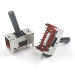ON OFF 12Pin Power Button Toggle Switch Toggle Switch 12 Pin 2 gear Straight Slide Potentiometer Switch Shaft Length 20MM