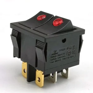 ON OFF Black Momentary Rocker Switch 6 Pin Power Switch 250V Push Button Switch Plastic Material