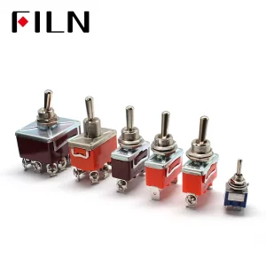 ON OFF on 3 Positions Screw12 Pins Self lock Toggle Switch DPDT 15A 250VAC