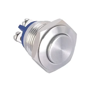 ONPOW 16mm High Round Head Momentary Stainless Steel Push Button Switch with IP65 Waterproof