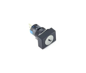 ONPOW 16mm Key Lock Rectangular Electrical Selector Switch for Control Panel 1NO1NC