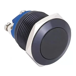 ONPOW 19mm Black Surface Momentary Flat Head Waterproof Push Button Switch with 1NO (GQ19F-10/A) CE RoHS