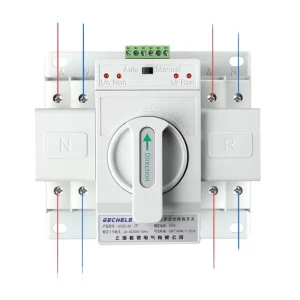 OPQ2E-63 Dual Power 63A 6kA Single Phase Din Rail Automatic Transfer Switch 2P Uninterrupted Electrical Selector Switches