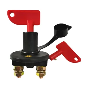 OSWELL Disconnect Two Holes Switch Power Isolator Cut Switch + 2 Removable Keys for Marine ATV Vehicles Car M8