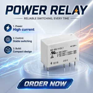 OZ-SS-112L1 Power Relay 12VDC 16A SPDT PCB Mount Sealed General Purpose Automotive Relay 1649399-4