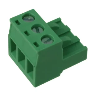 On-Shore Terminal Block 3-Position 5mm Female Socket Black Green