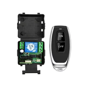 One Set LED Remote Control and Switch Receiver AC 12V 10A 433Mhz 1CH Relay Learning or Fixed Code Transmitter Garage