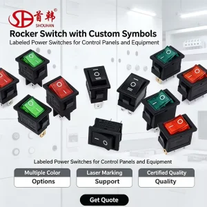 One stop Purchase Support Customization Red Boat Shape Switch 3PIN On Off On 2pin On Off Rocker Switch Round