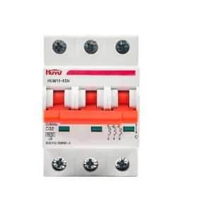 Original HUYU HUM18 63 MCB 2P C Curve 63A Miniature Circuit Breaker AC400V Overload Short Circuit Protection DIN Rail Mount