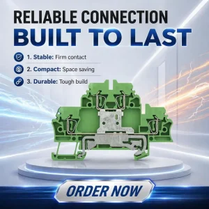 Original New DIN Rail Terminal Block 1690000000 Din Rail Connector 24A 500V 4 POS ZDK 2.5PE Ground Feed through Connector