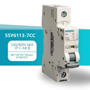 Original New Miniature Circuit Breaker MCB 5SY6113 7CC 1P Copper 6kA Rail Mount Protecting Electrical Circuits Overloads