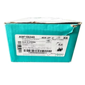 Original Schneider A9F18240 Miniature Circuit Breaker IC65N 2P C40A 6kA AC MCB DIN Rail Overload Short Circuit Protection
