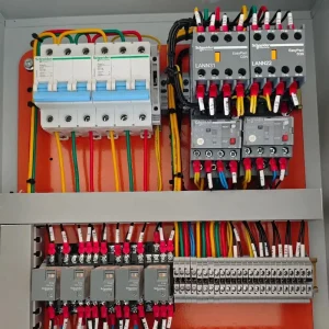 Outdoor 3 Phase Dual Motor Control Panel Steel Enclosure With MCB Contactors FR 415V for RO Water Pump System Electrical Boxes