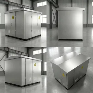 Outdoor Industrial Metal Box Type High Voltage Transformer Substation Electrical Cabinet Switchgear IP40 Rating 35kV Floor Mount