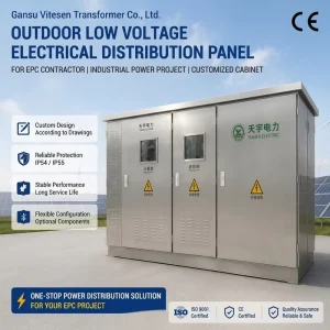 Outdoor Low Voltage Electrical Distribution Panel for EPC Contractor Industrial Power Project Customized Cabinet