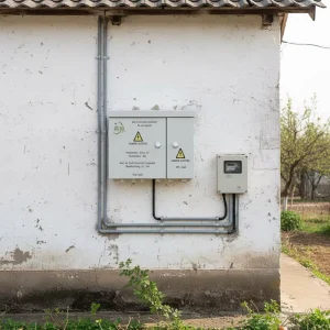 Outdoor Solar Electrical Control Panel Heavy Duty PV AC Distribution Box IP54 Rated 400V 63A Customizable Sockets Power Design