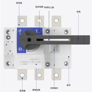 Outdoor Waterproof Safety Isolator Switch Load Disconnector For Commercial Electrical Distribution Manual Disconnect Switch