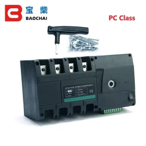 PC Class 125A 4P ATS Generator Dual Power Automatic Transfer Switch Changeover Power Switch AC220V HYCQ4 125