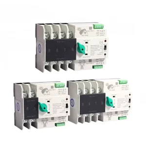 PC Level Changeover ATS Single Phase 2P 3P 4P 63A 125A AC 220V 63Amp Dual Power Automatic Transfer Switch