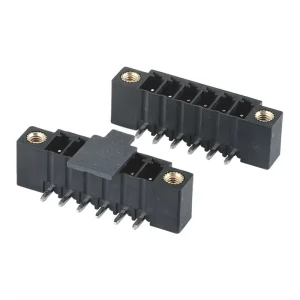 PCB Terminal Block High Power Pluggable Terminal Block Right Angle Male High Temp 3.5/3.81mm Pitch Connector with Flange