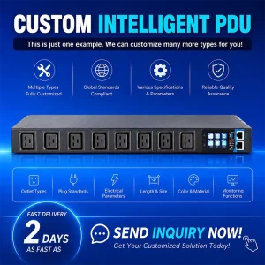 PDU C19 Metered Power Distributor Data Center Power Strip IP PDU Power Distribution Unit Remote Control Smart